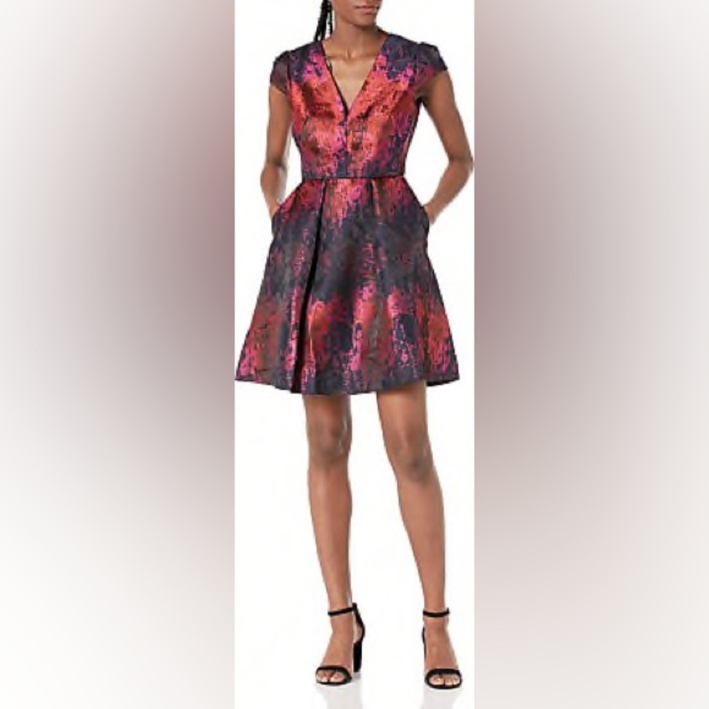 Vince Camero Jacquard Cocktail Dress